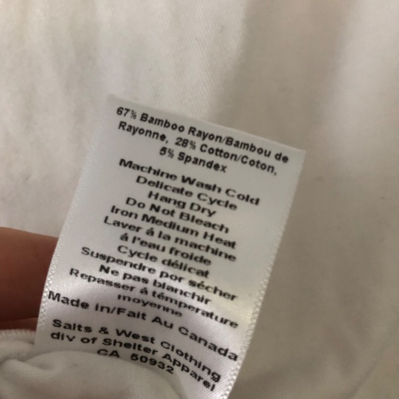 Salts & West Bamboo Cotton Reversible Tank S White - Picture 4 of 5